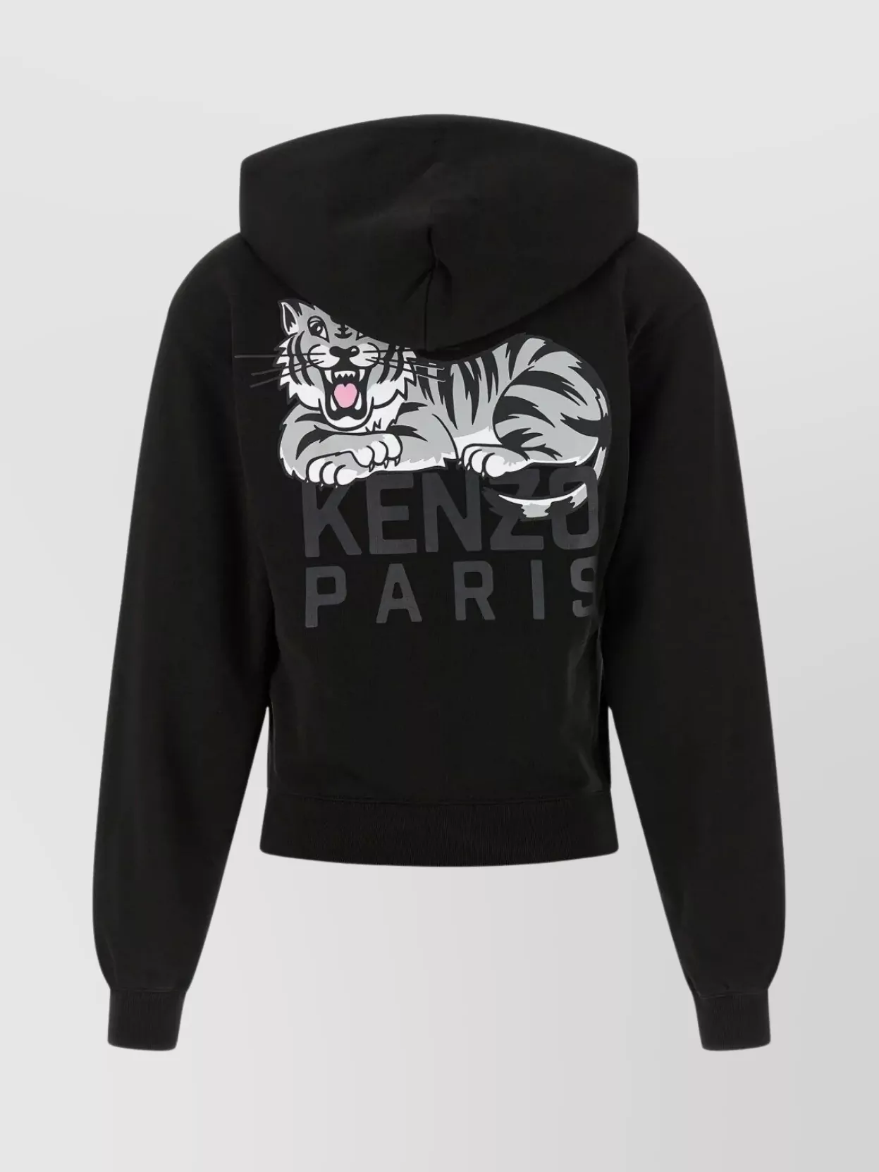 Kenzo Happy Tiger Zip Up Hoodie With Kangaroo Pocket