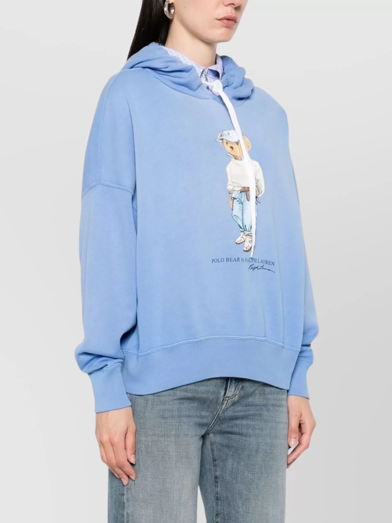 Ralph Lauren Graphic Print Hooded Cotton Sweatshirt