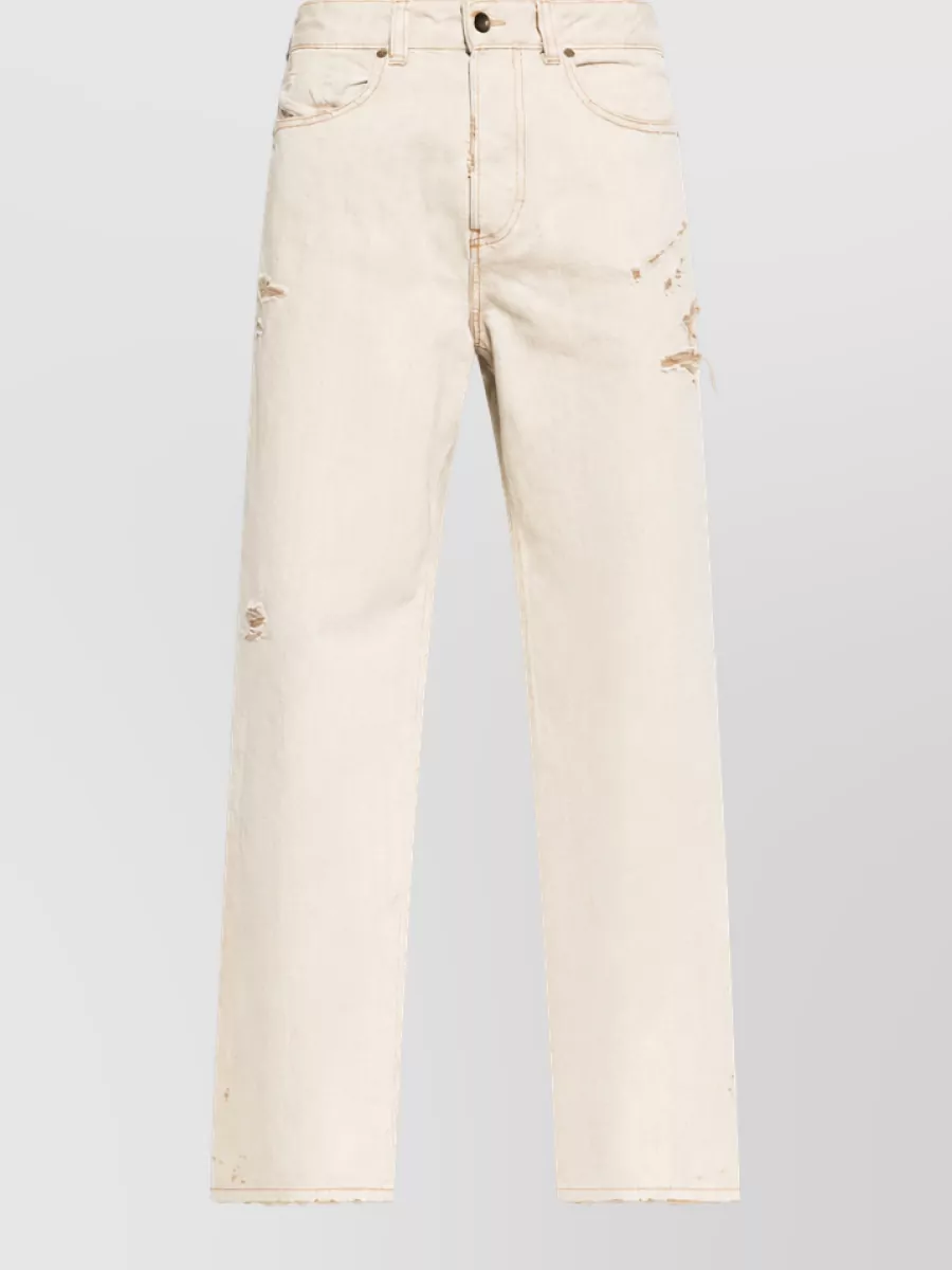 Diesel distressed straight-leg jeans