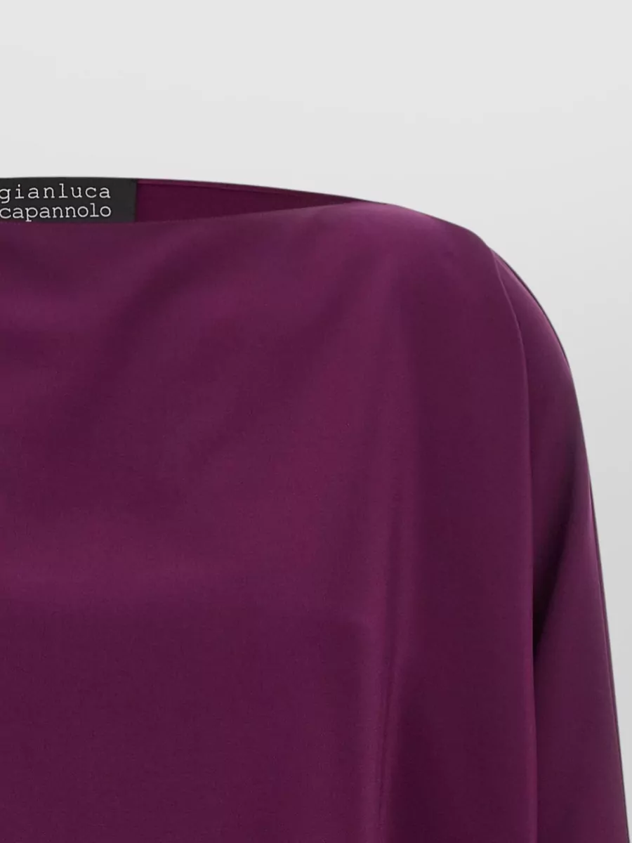 Gianluca Capannolo Feather-Trimmed Boat Neck Blouse