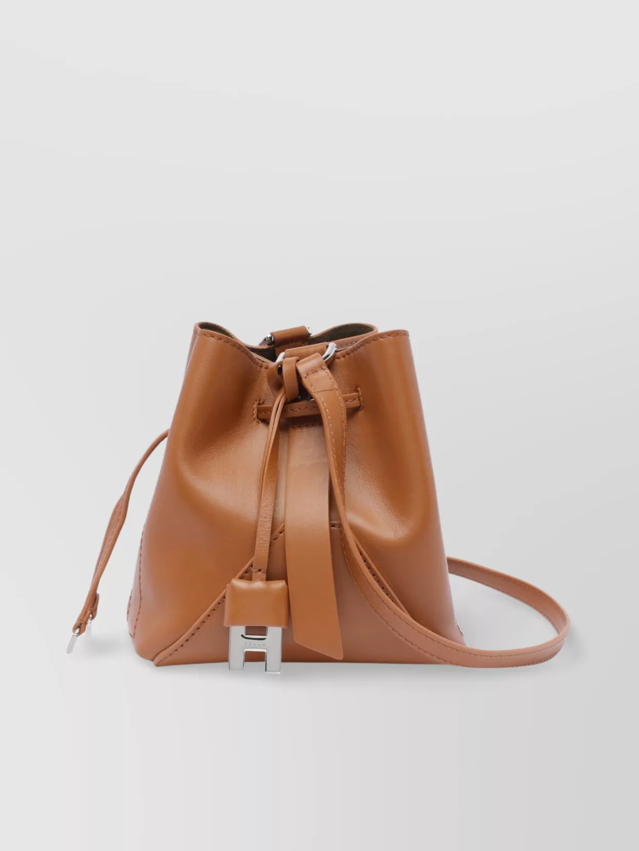 Hogan Structured Leather Shoulder Bag With Adjustable Strap
