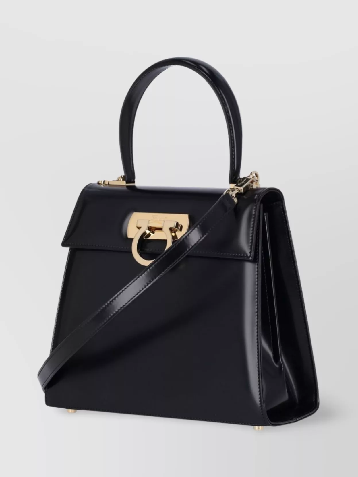 Ferragamo Shoulder Bag With Detachable Strap And Top Handle