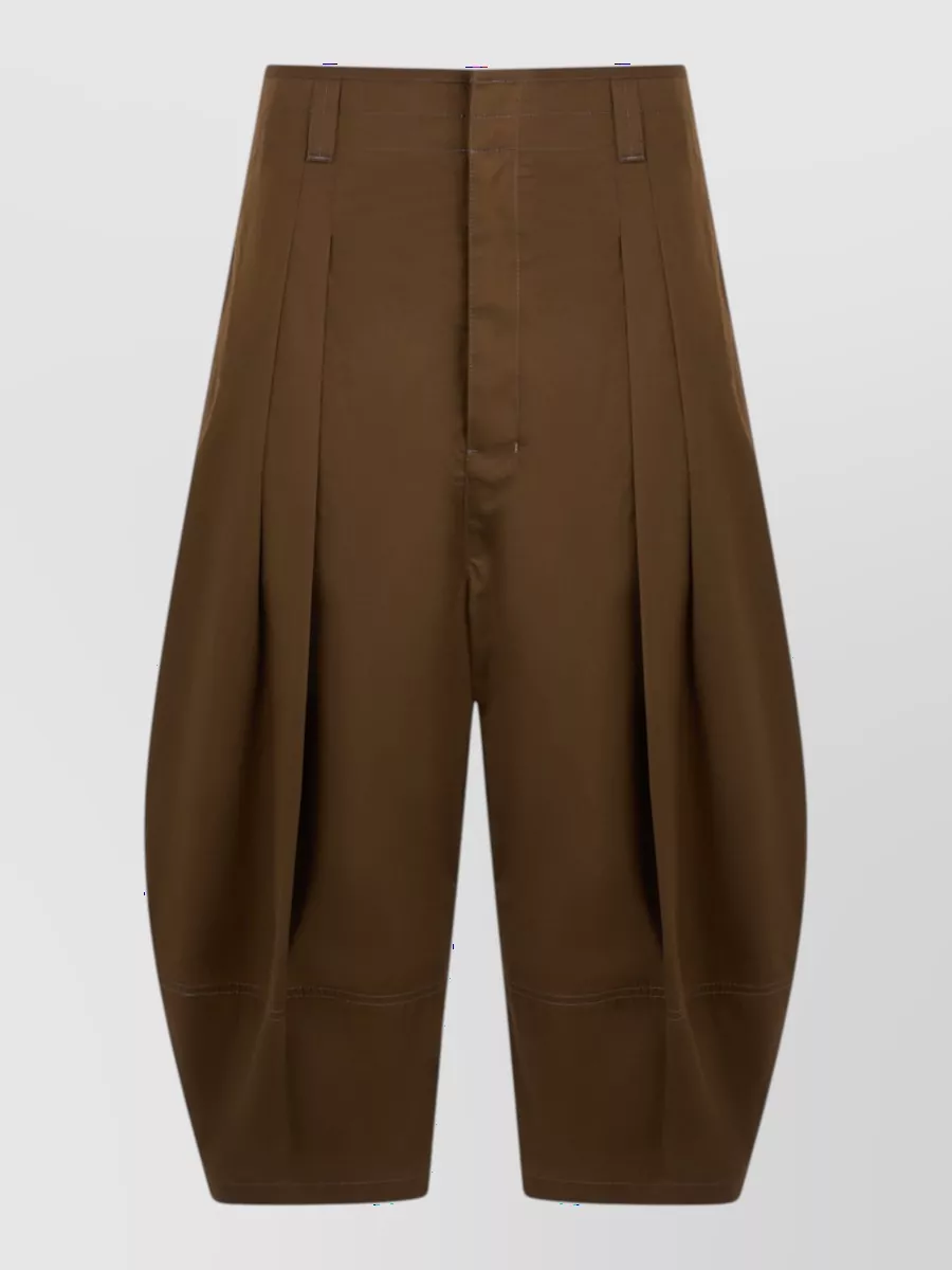 Lemaire high-rise 3/4 pleated balloon pants