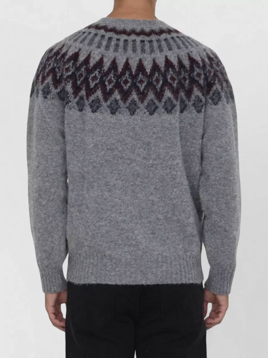 Howlin Ribbed Regular-Fit Patterned Sweater