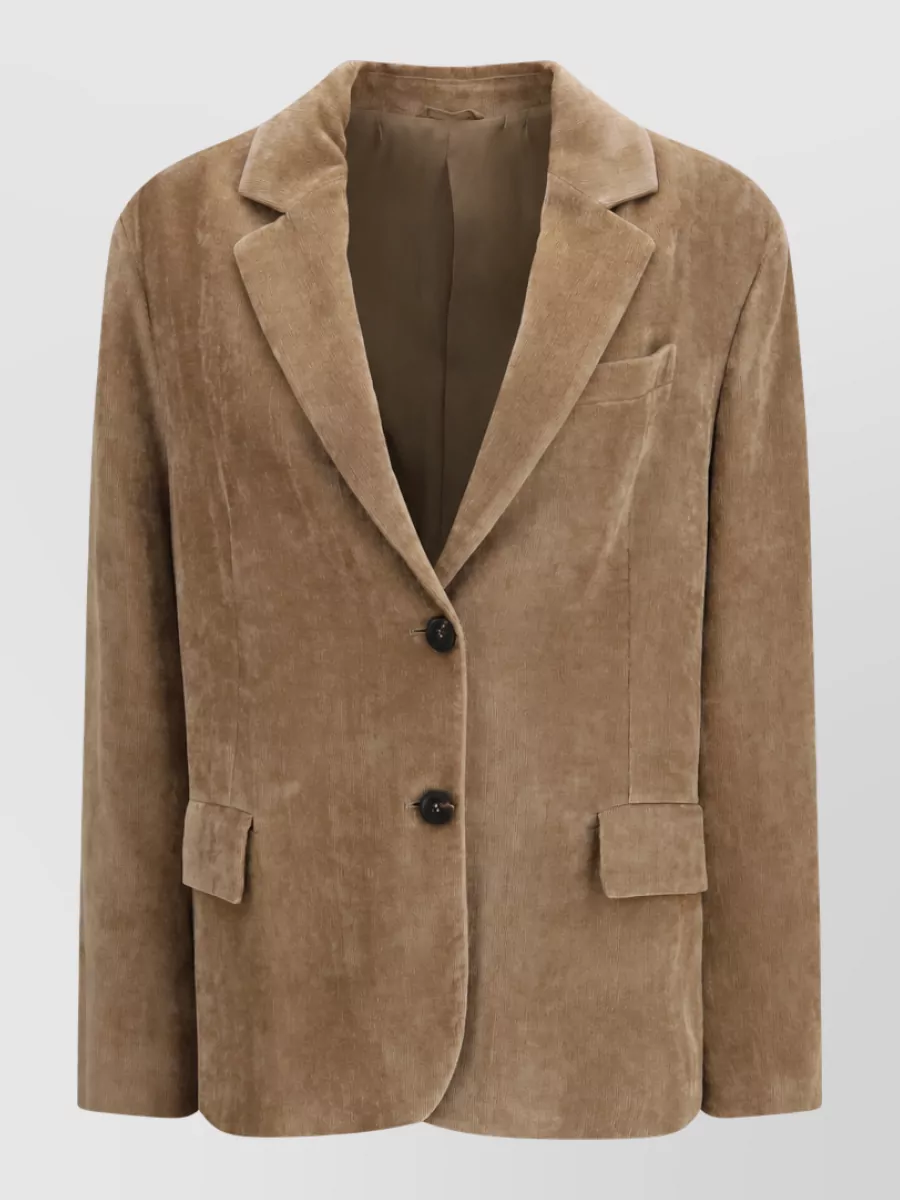 Brunello Cucinelli corduroy single breasted coat