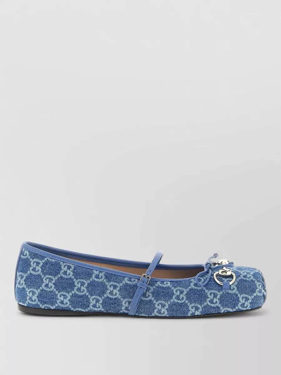 Gucci Denim Ballerina Flats