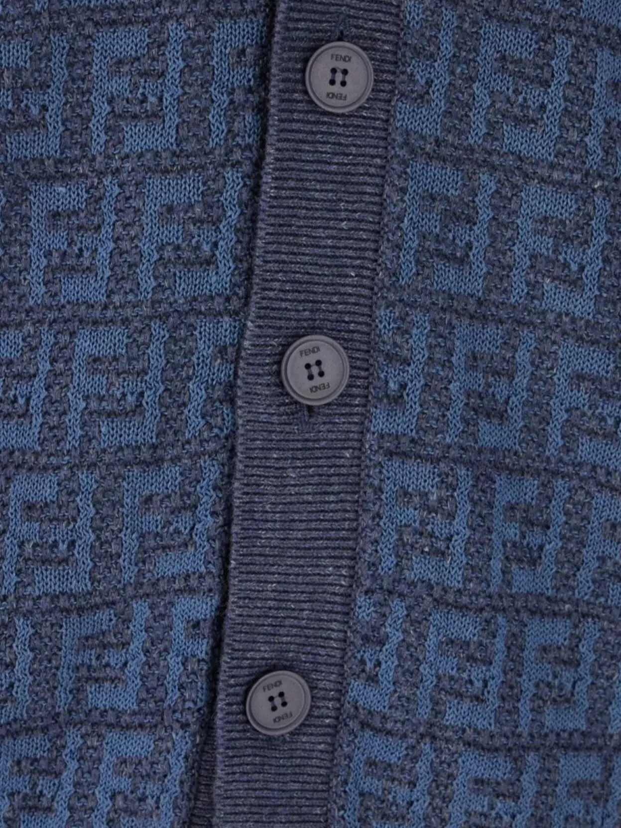 Fendi Embroidered Stretch Linen Blend Cardigan
