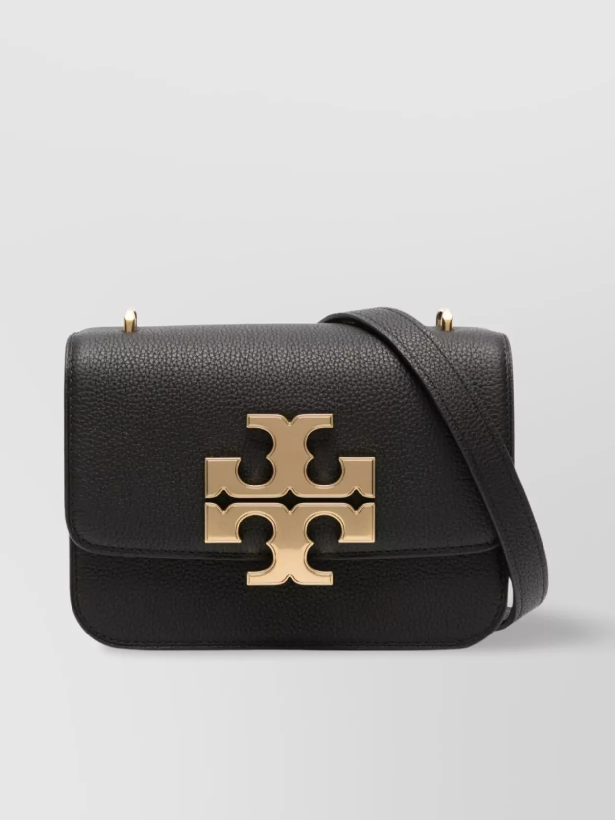 Shop Tory Burch Suede-trimmed Small Shoulder Bag With Adjustable Strap In Black