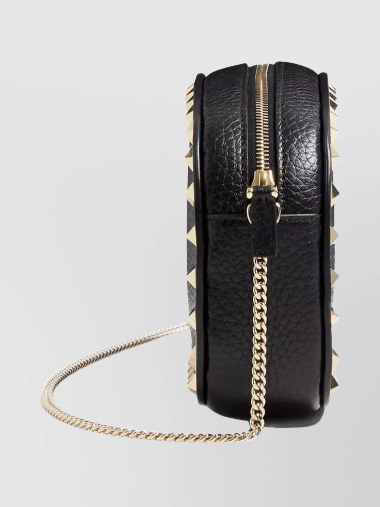 Valentino Garavani Chain Strap Textured Leather Shoulder Bag