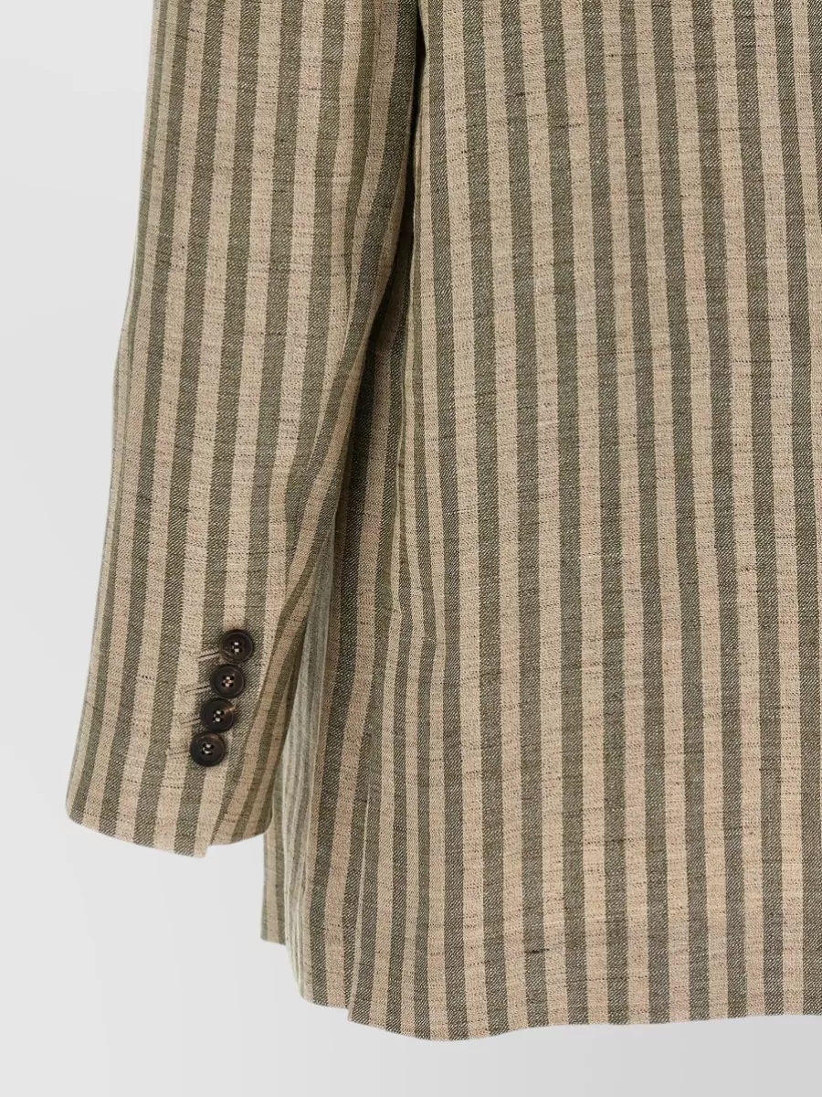 Brunello Cucinelli Striped Single-Breasted Blazer