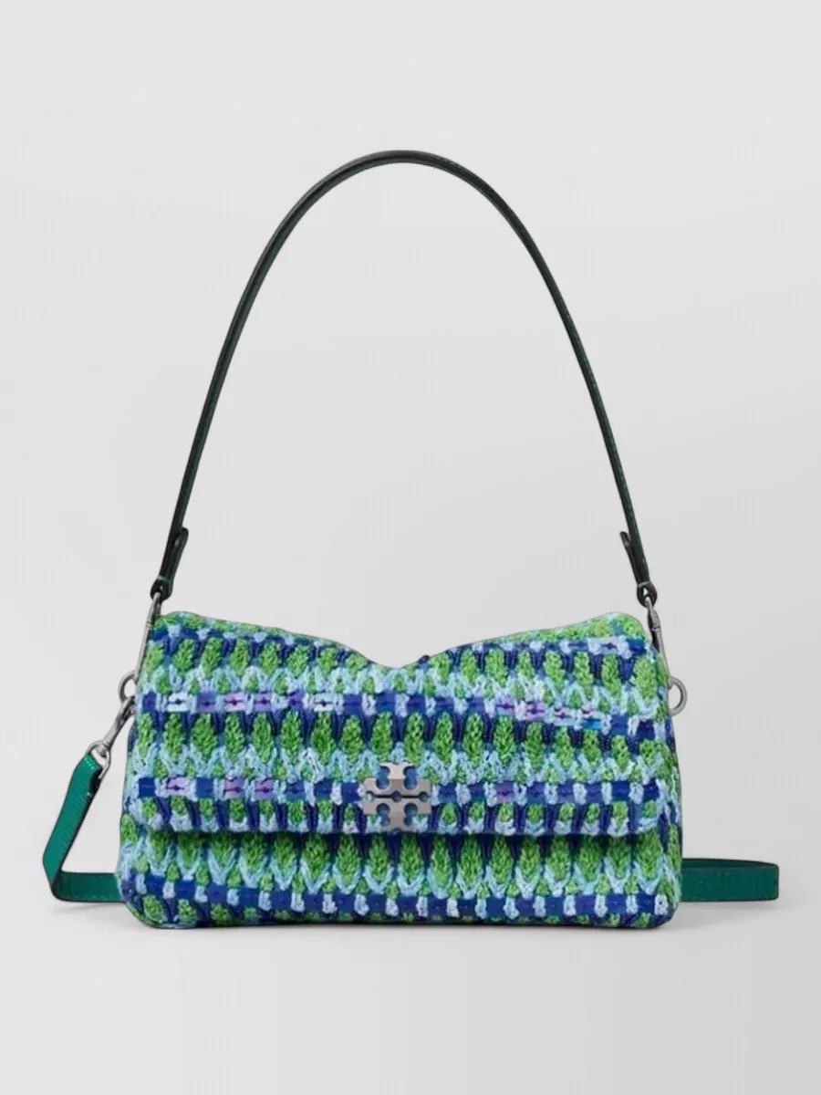 Tory Burch Small Cotton Beaded Shoulder Bag