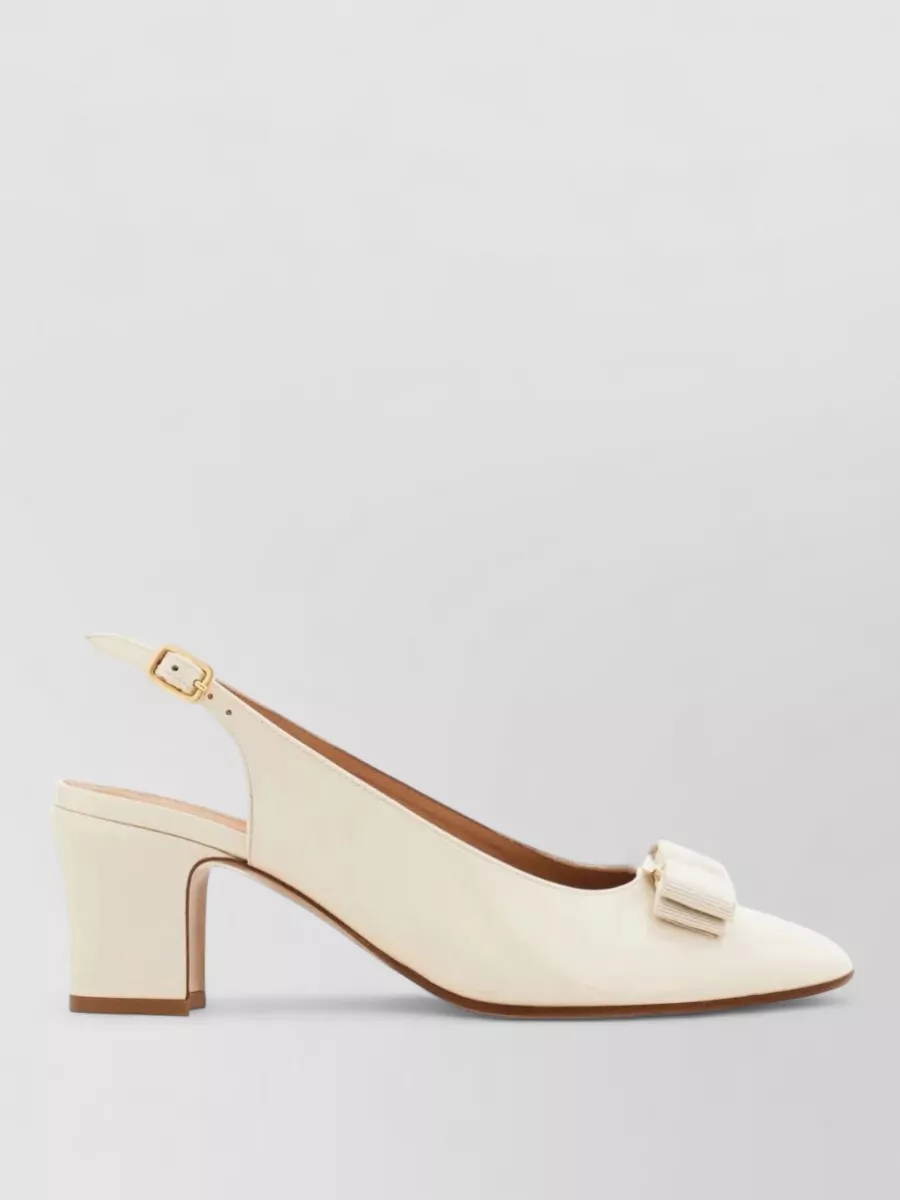 Ferragamo leather slingback pumps
