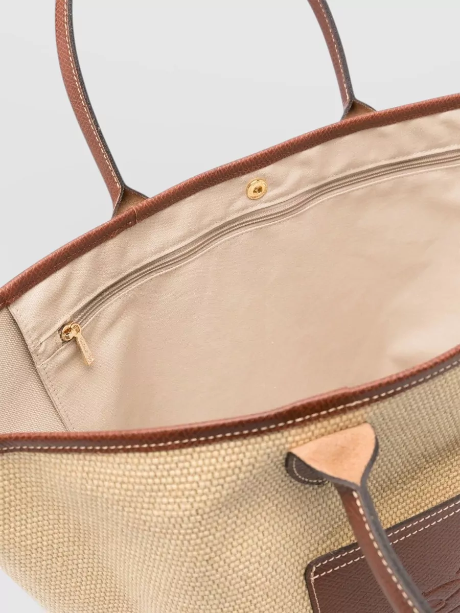 Longchamp Raffia Basket Shoulder Bag