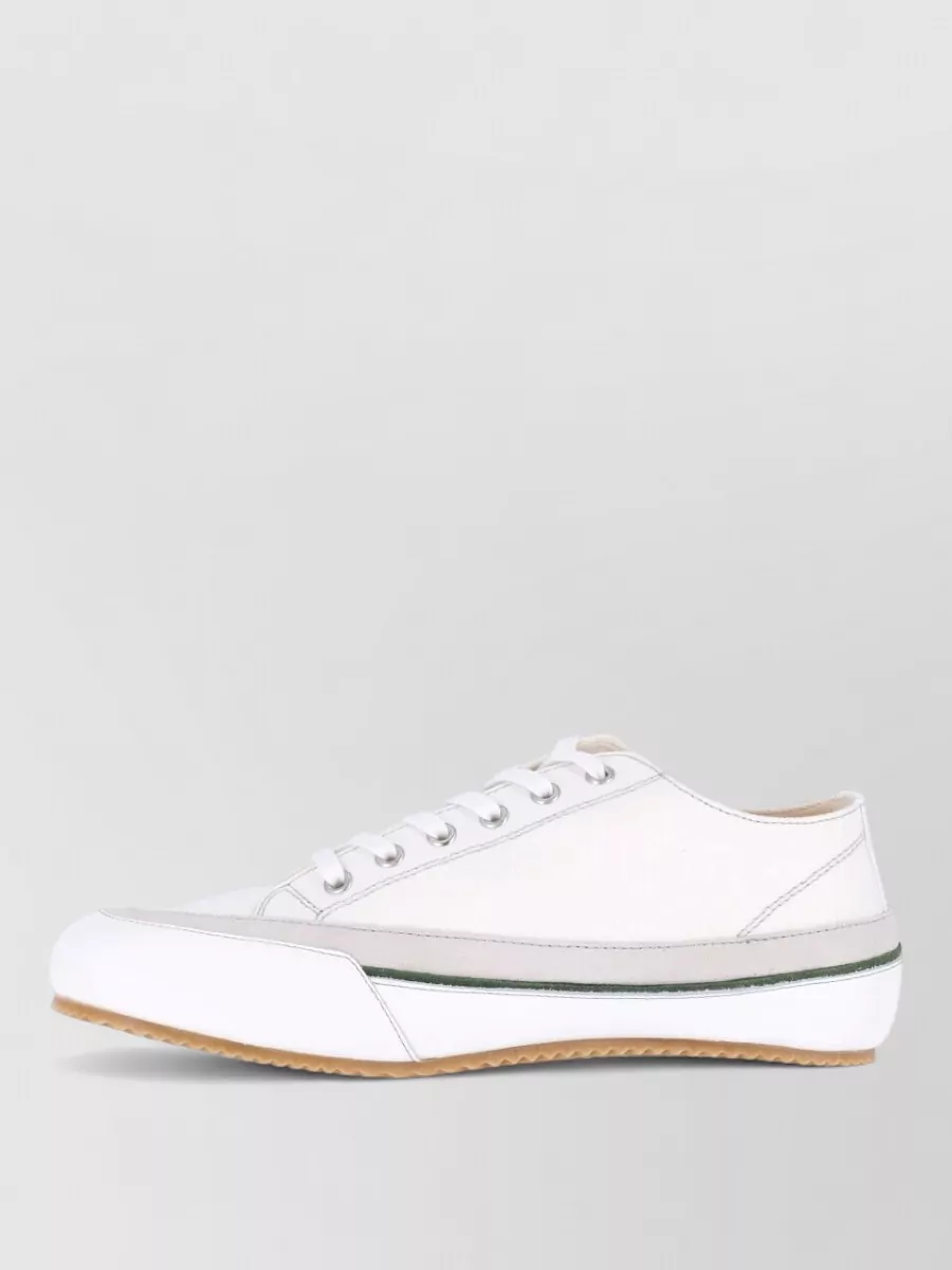 Maison Margiela Cotton Low Top Lace-Up Sneakers