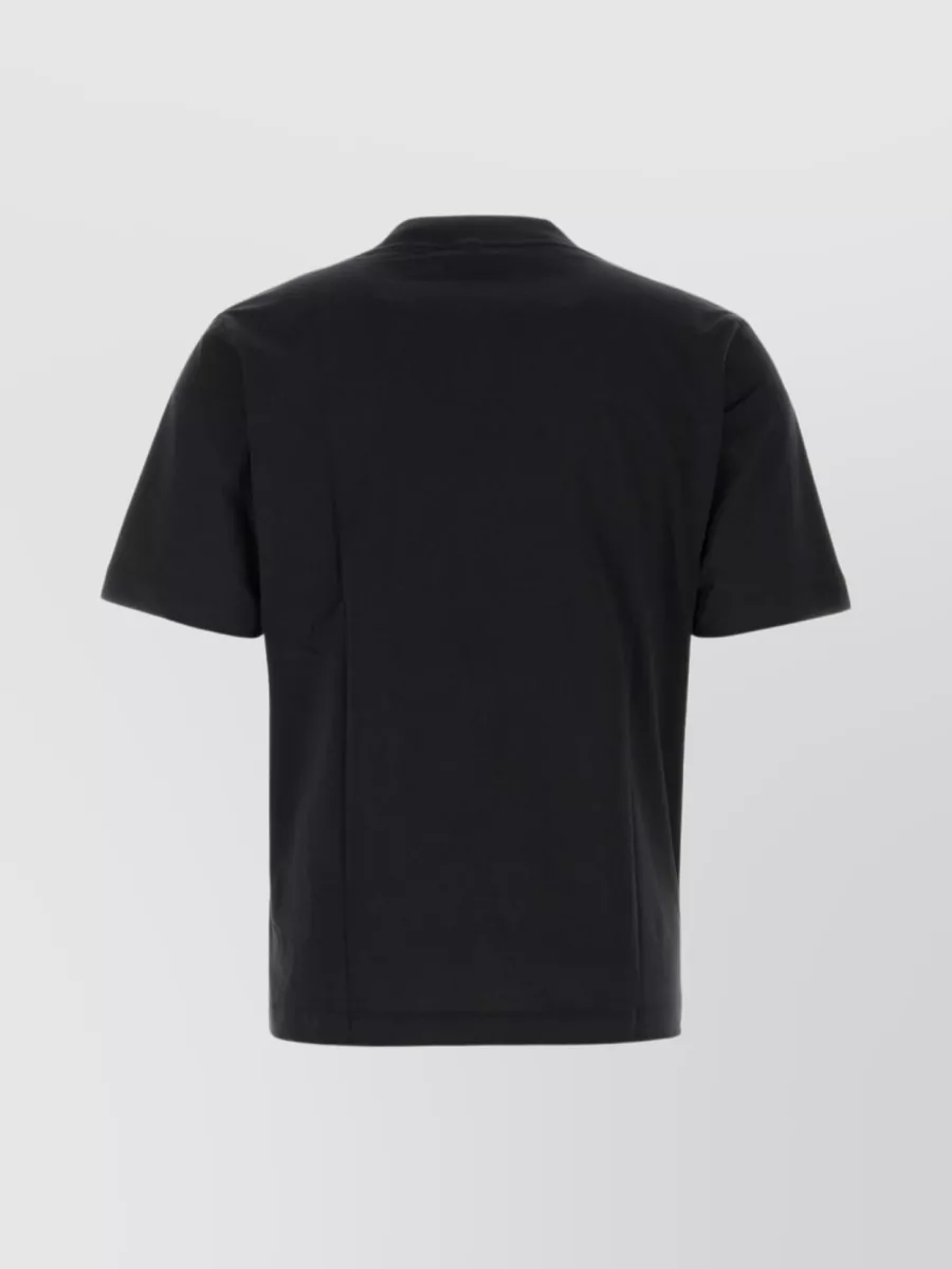 Shop Etudes Studio Organic Cotton Ribbed Crew-neck T-shirt In Black