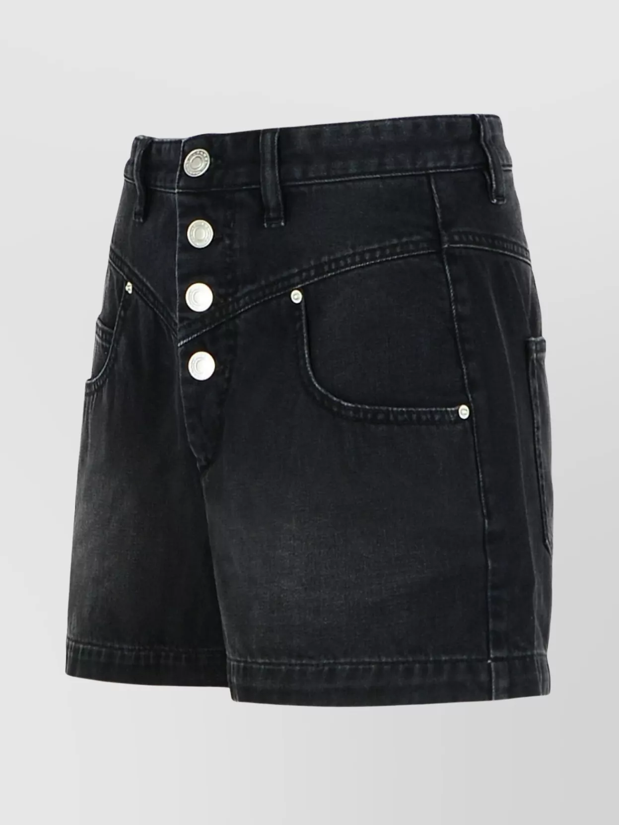 Isabel Marant 'denim Shorts' With Pockets And Button Accents