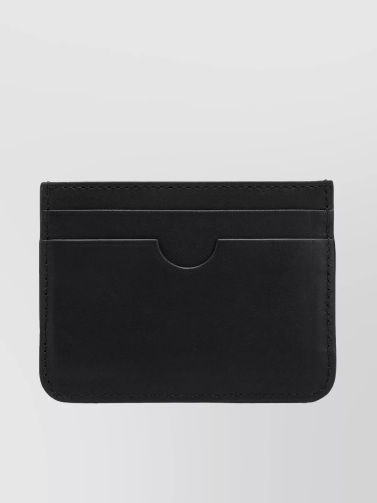 Ami Alexandre Mattiussi Compact Grain Leather Accessories In Black