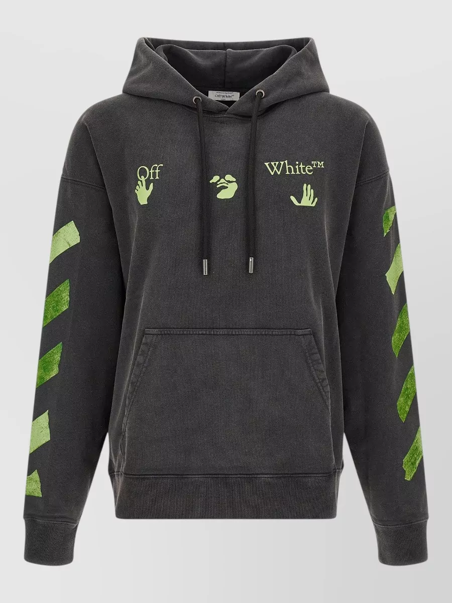 Off-White cotton printed hoodie