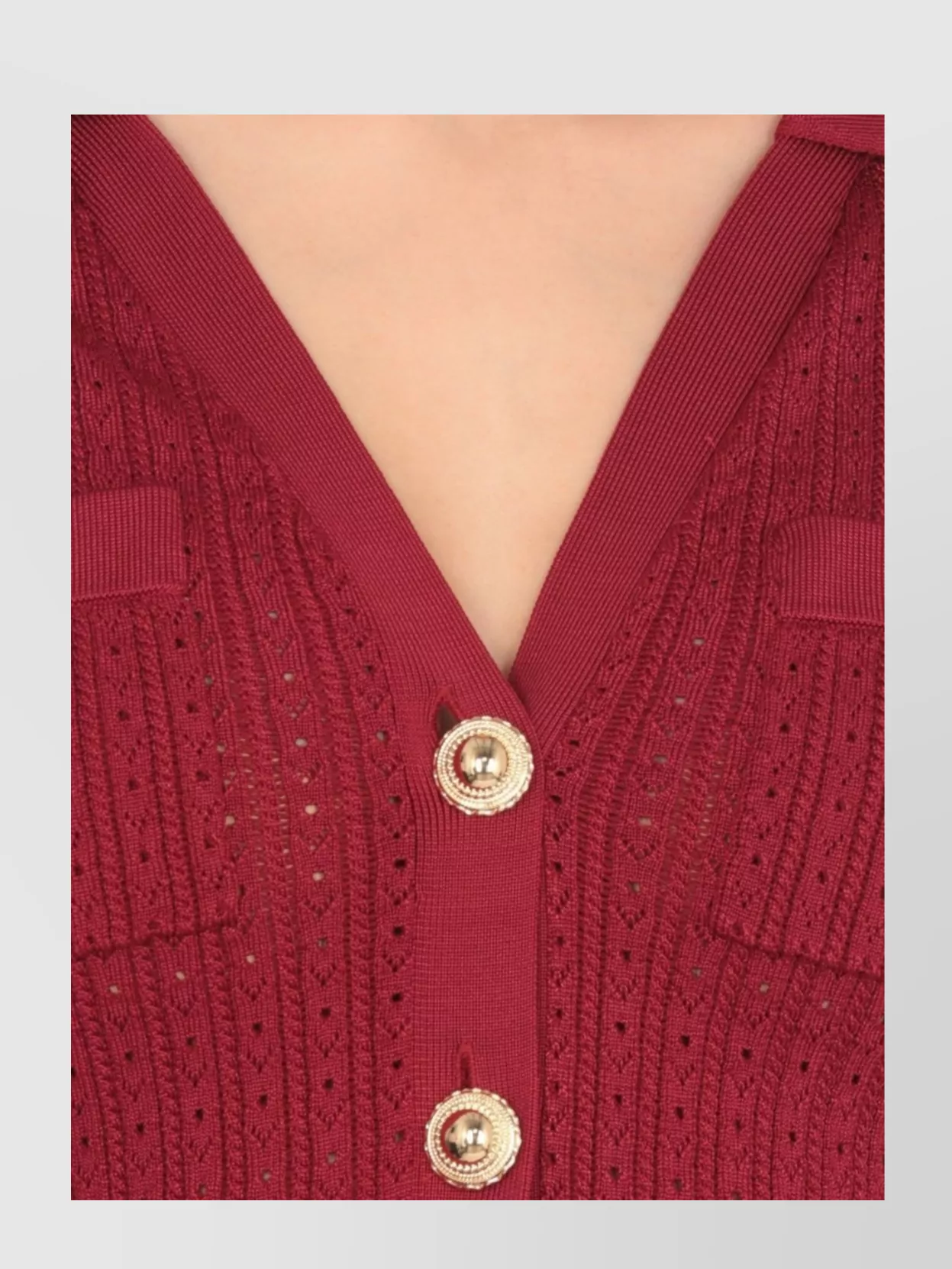 Self-portrait Burgundy Mini Dress With V-neck And Flared Hem In Red