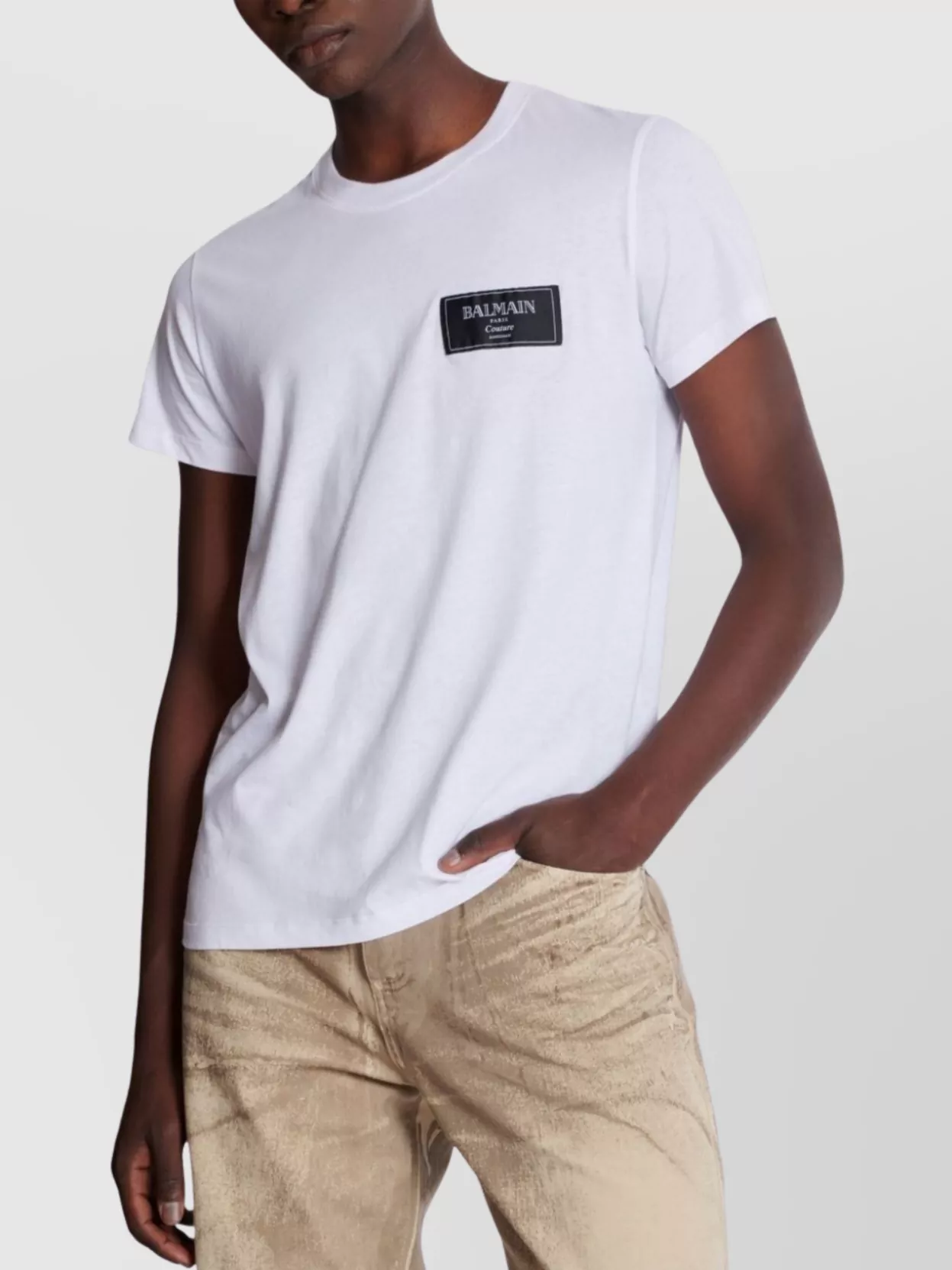 Balmain T-Shirt Couture Label - Slim Fit