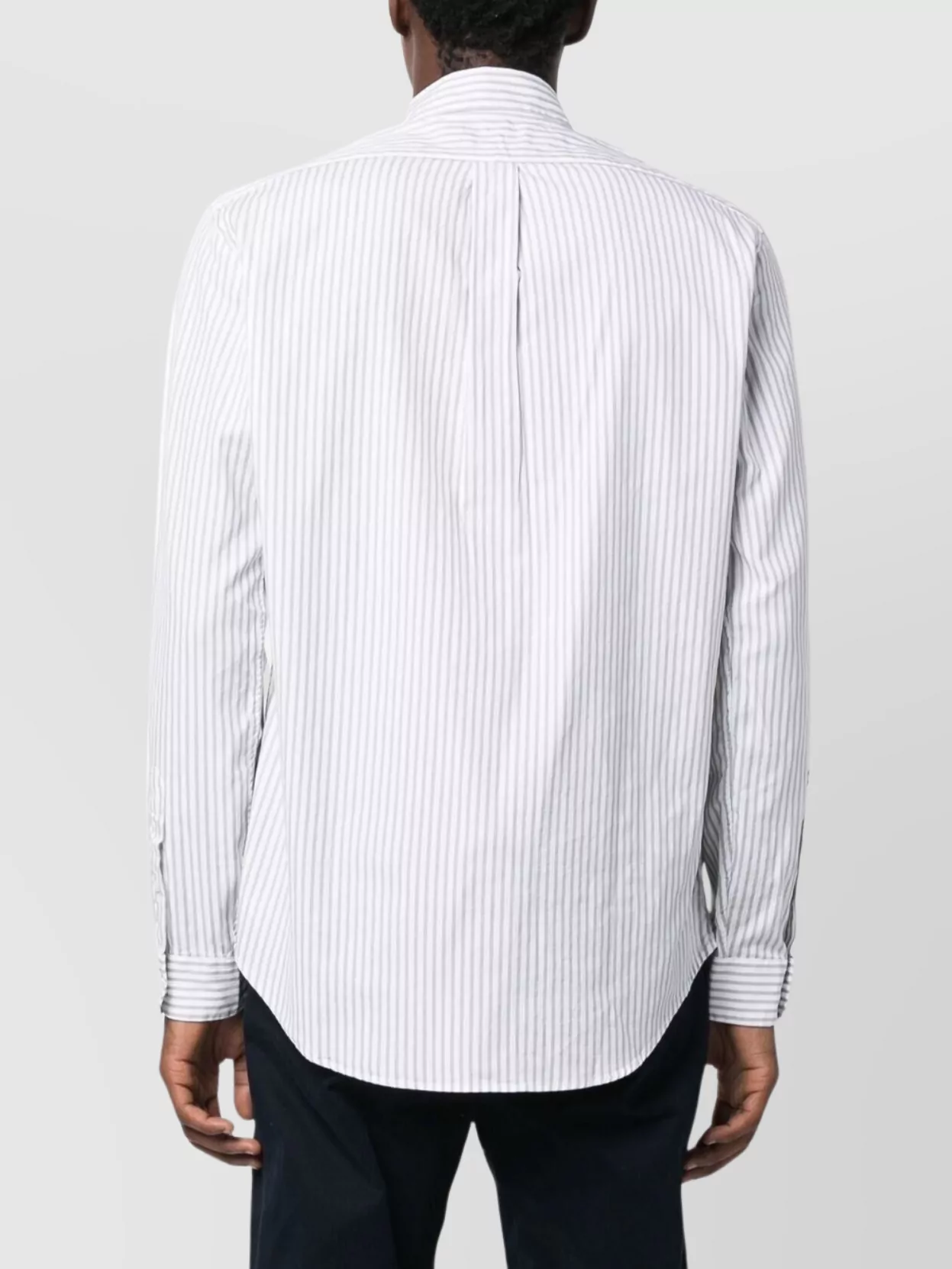 Ralph Lauren Striped Logo Shirt Button-Down Collar