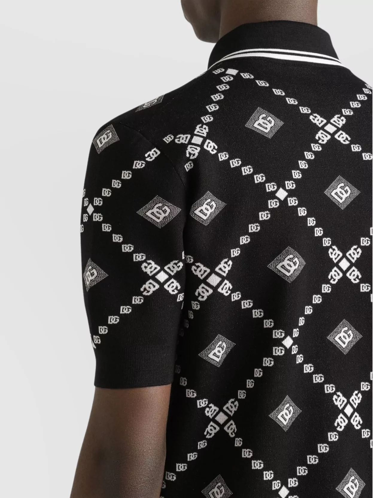Dolce&Gabbana Jacquard Pique Polo Shirt