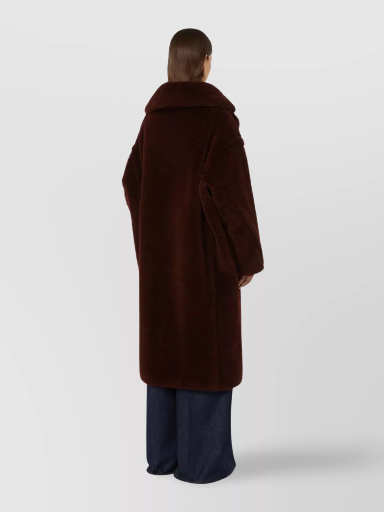 Max Mara Alpaca Wool Oversized Coat Lapel