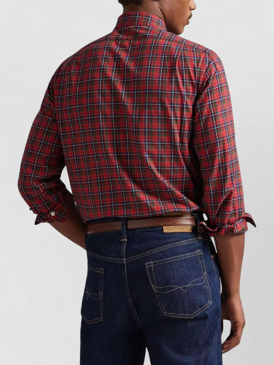 Ralph Lauren Long Sleeve Plaid Shirt Button Down Collar