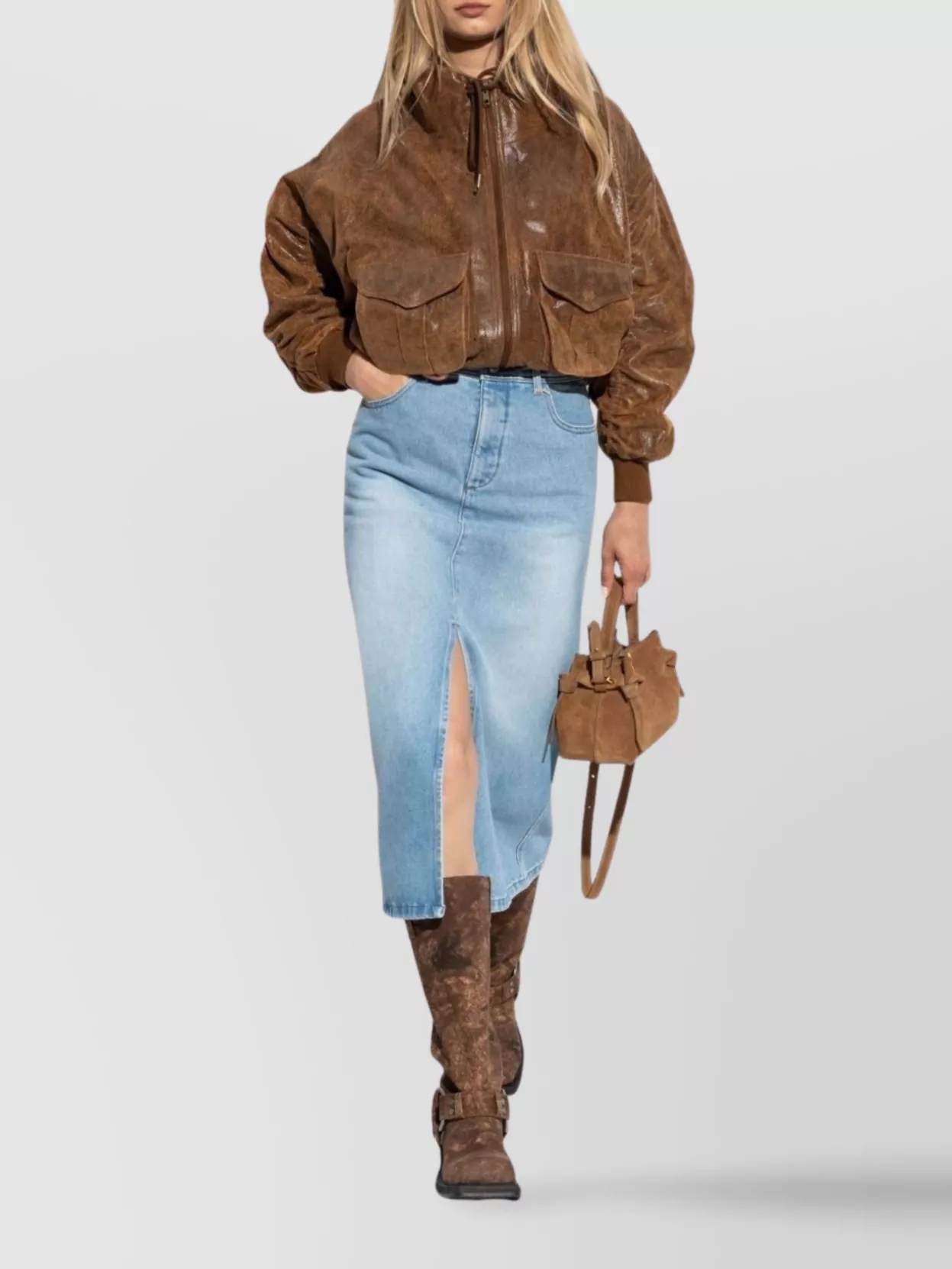 A.p.c. High Waist A-Line Denim Skirt
