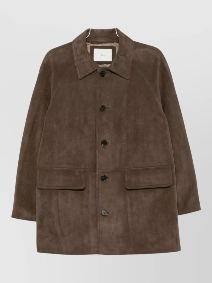 Dunst leather single-breasted coat