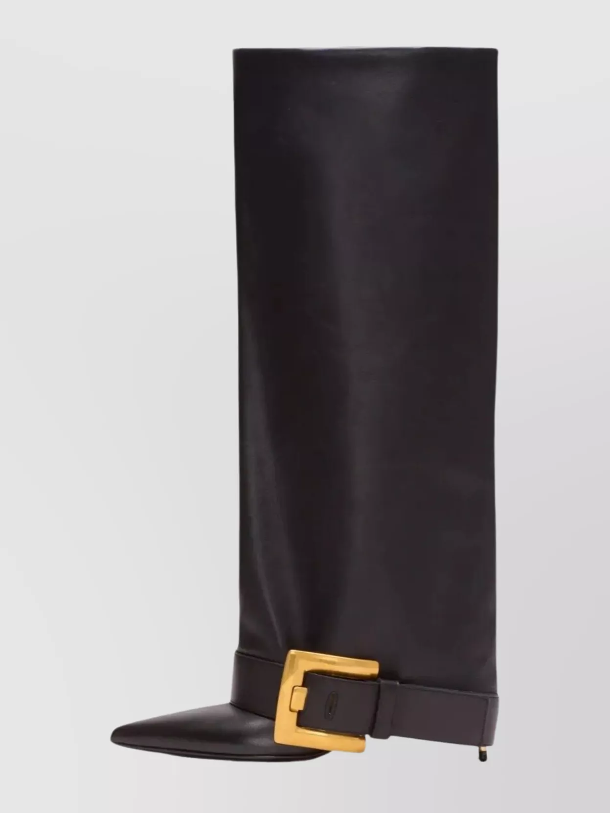 Balmain Knee-High Stiletto Boots Buckle Detail