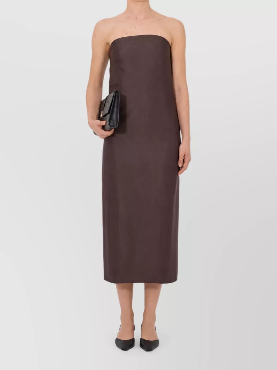 Loulou Studio Silk-Blend Sleeveless Midi Dress