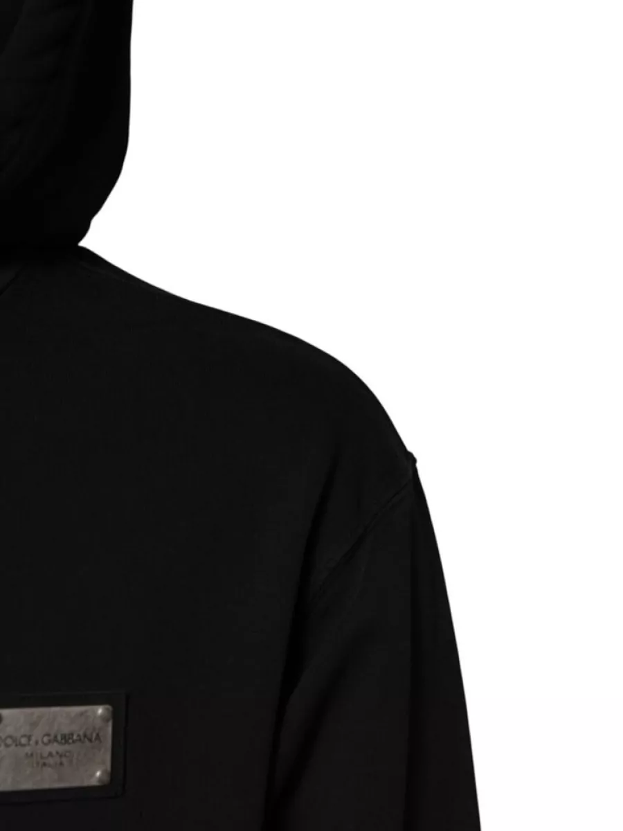 Dolce&Gabbana Cotton Hooded Zip Sweatshirt
