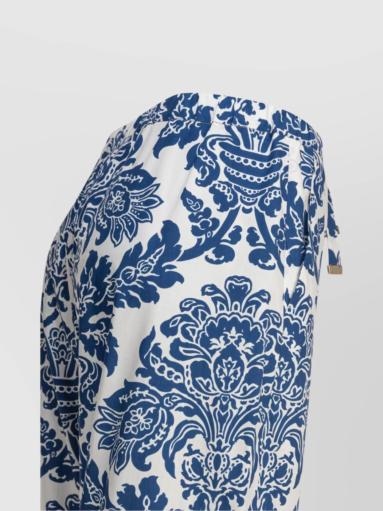 S Max Mara Merano Cotton Trouser With Floral Print