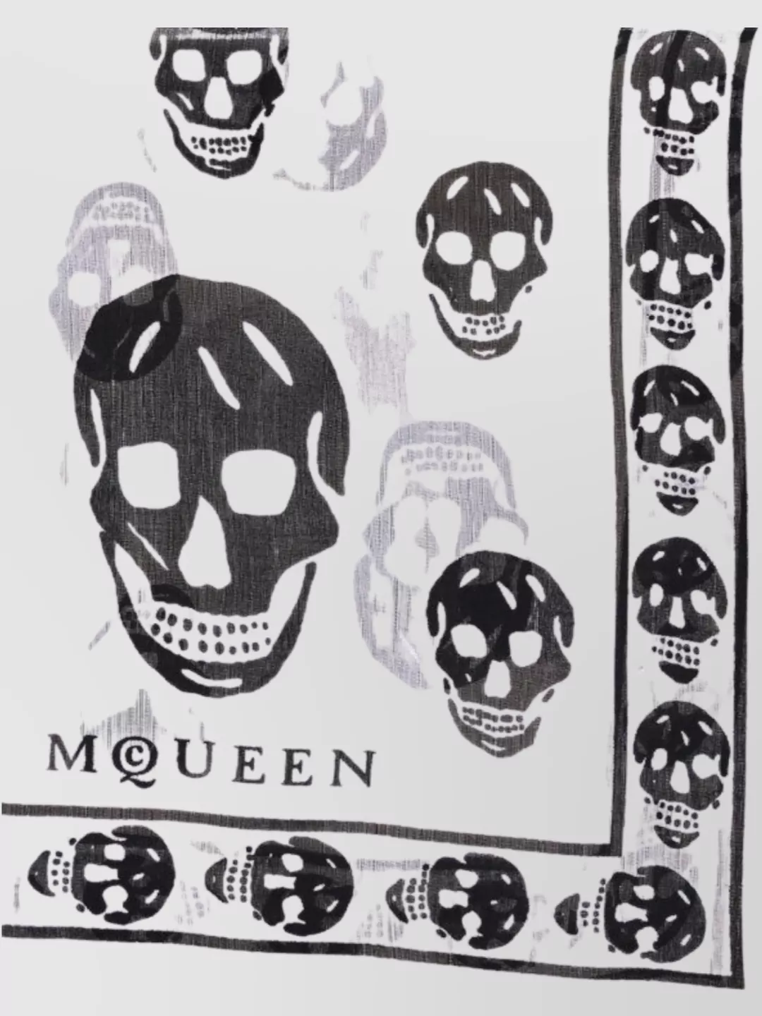 Alexander Mcqueen Skull Motif Silk Scarf