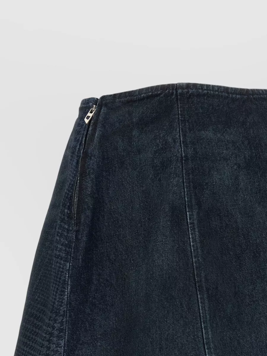 Diesel High Waist A Line Midi Skirt