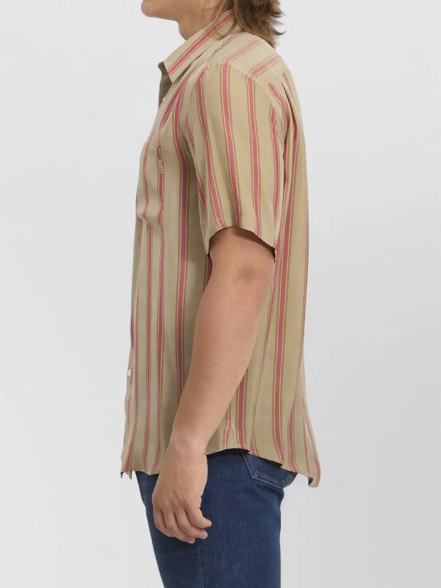 Saint Laurent Striped Short-Sleeve Shirt