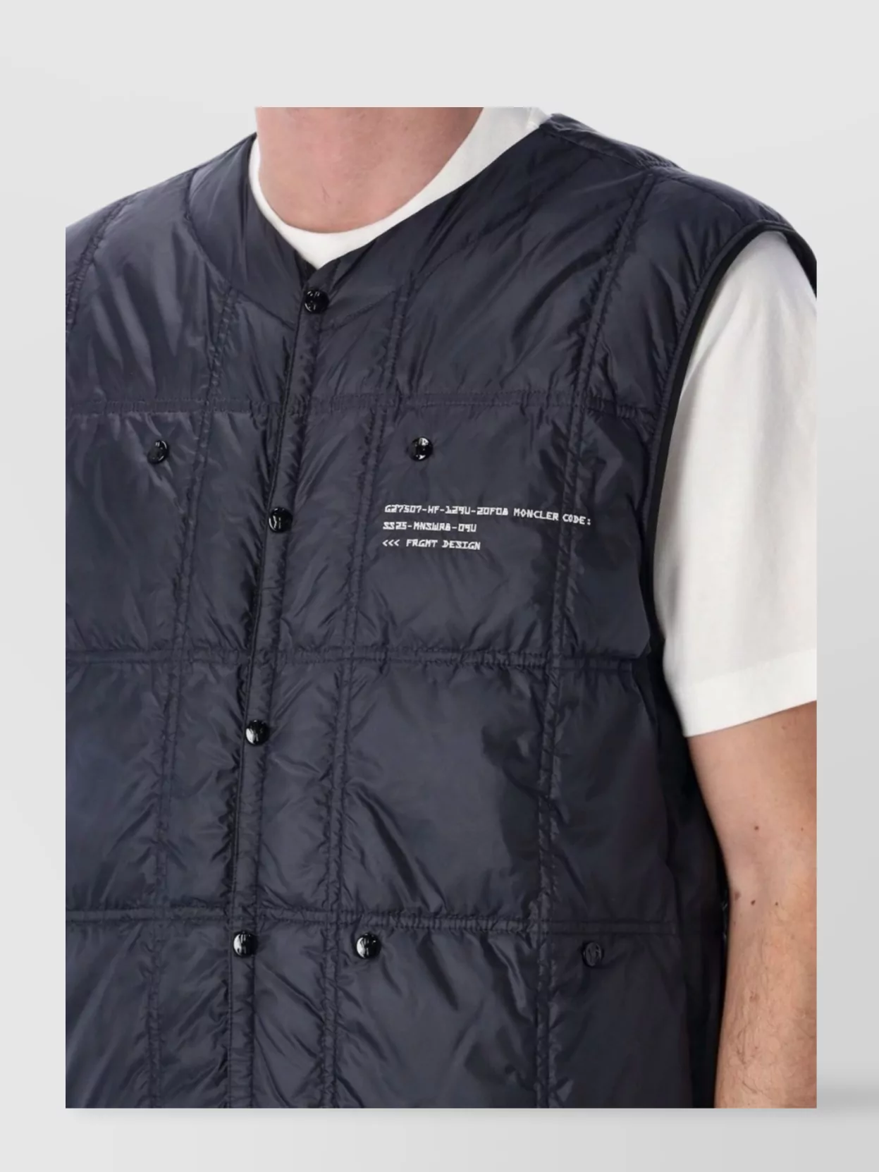 Moncler Genius Sleeveless Quilted Vest Front Pockets