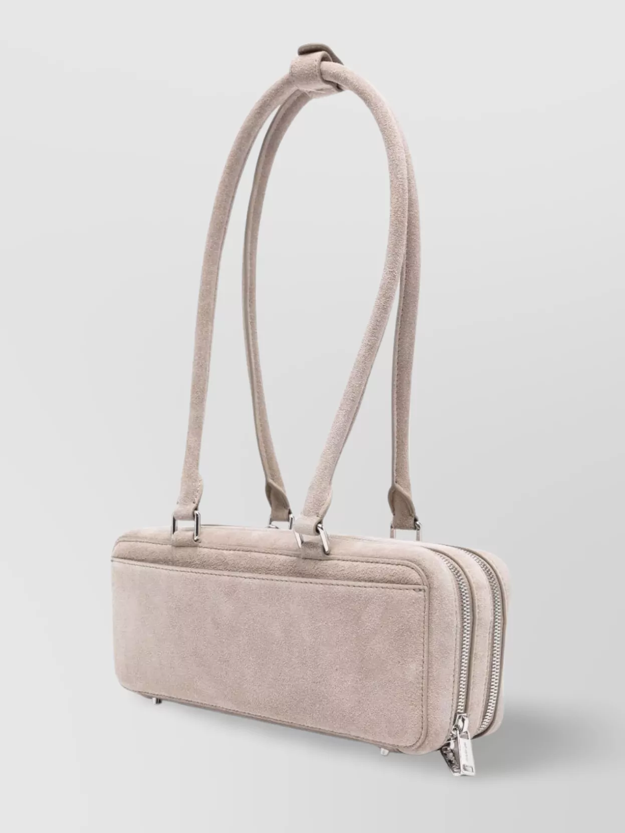 Self-Portrait Suede Bow Chain Shoulder Bag