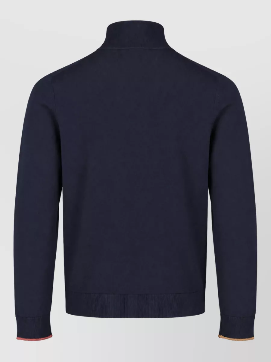 Paul Smith Merino Wool Zip-Up Cardigan