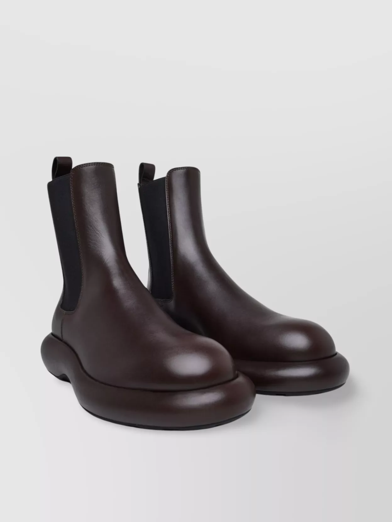 Jil Sander Leather Ankle Boots Chunky Sole