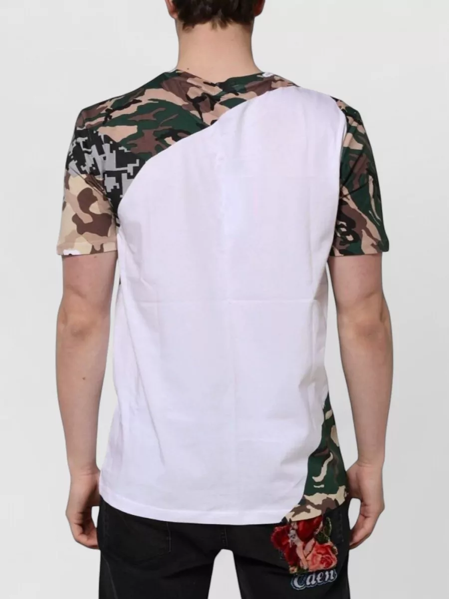Dolce&Gabbana Cotton Camouflage Print Crew Neck T-Shirt