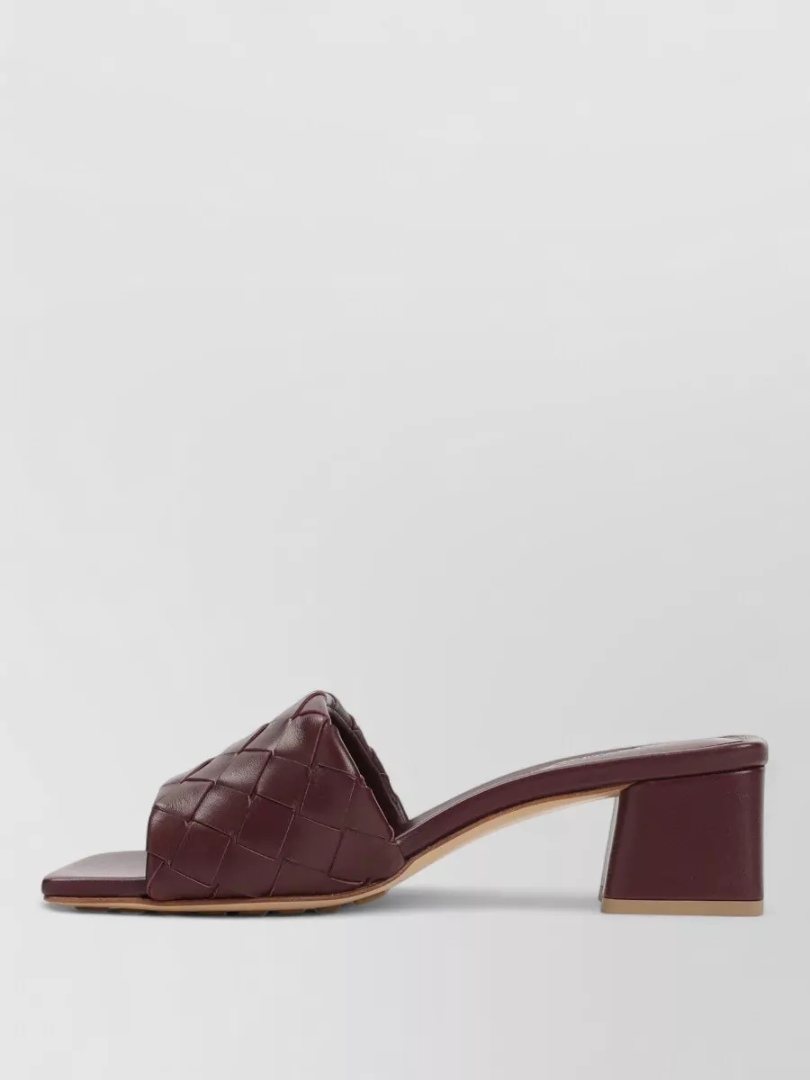 Bottega Veneta Leather Kitten Heel Mules