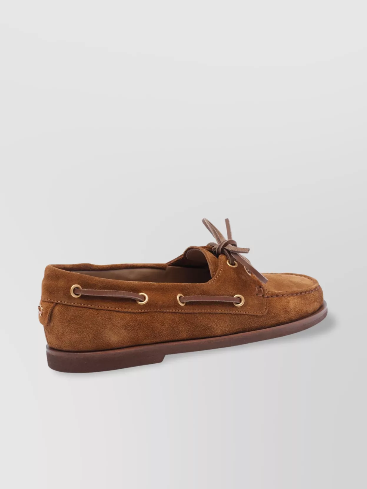 Gianvito Rossi Eyelet Lace Suede Moc Toe Loafers