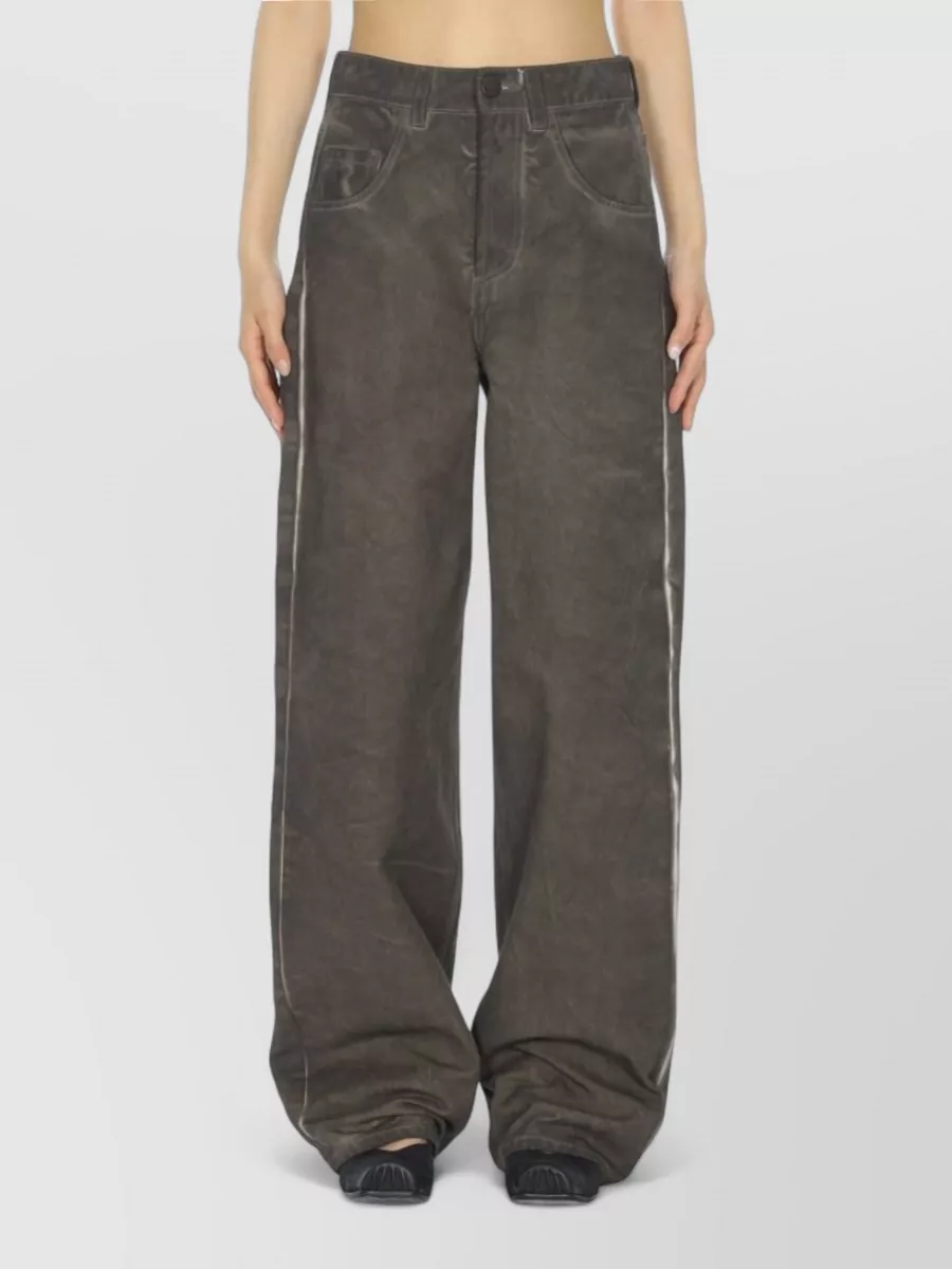 Uma Wang Phyllis Denim Cotton Wide Leg Trousers