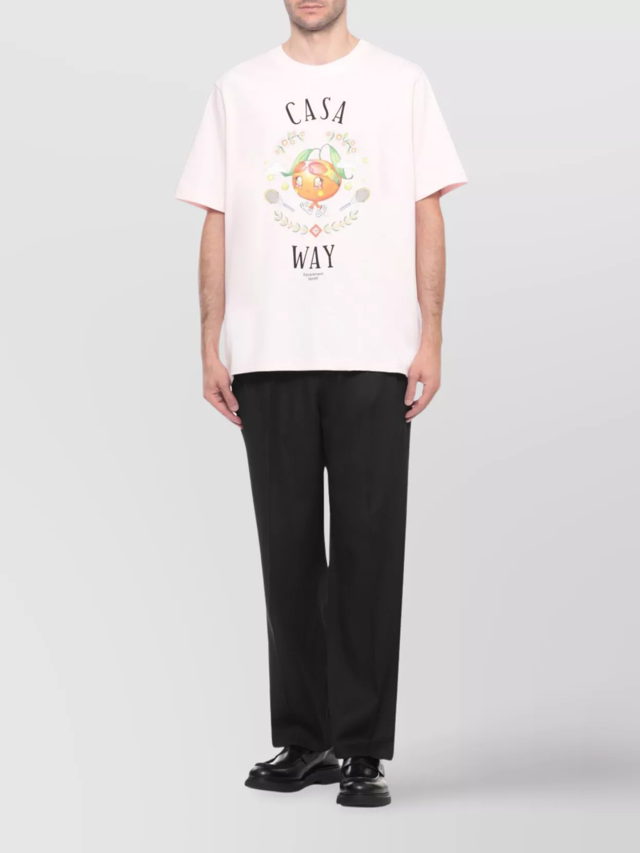 Casablanca Round Neck Short Sleeve Graphic T-Shirt