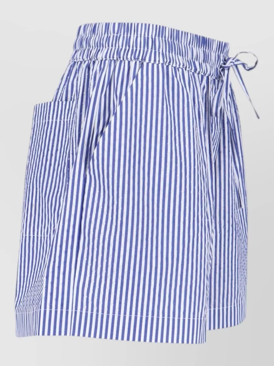 Parosh Cotton Straight Knee-Length Shorts