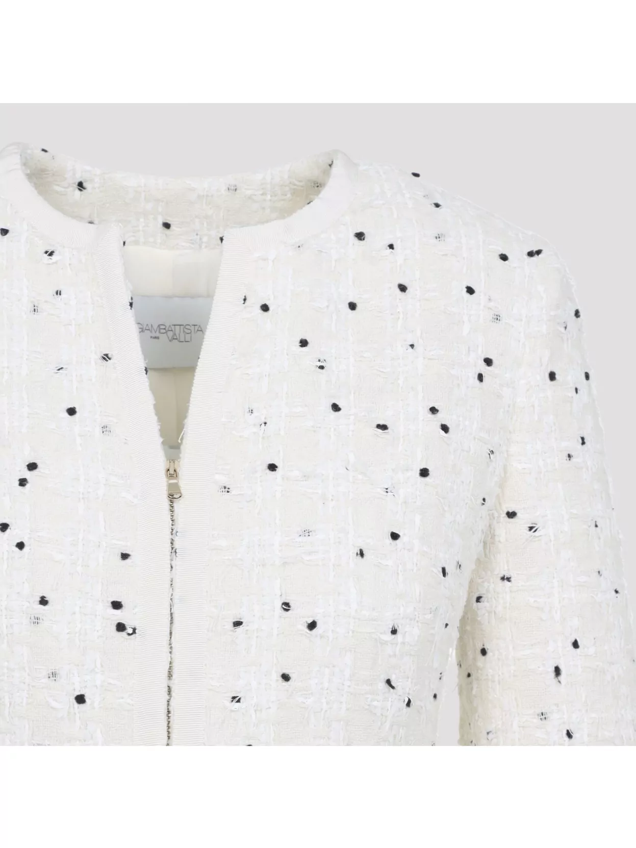 Giambattista Valli Textured Fabric Jacket Featuring Button Detail