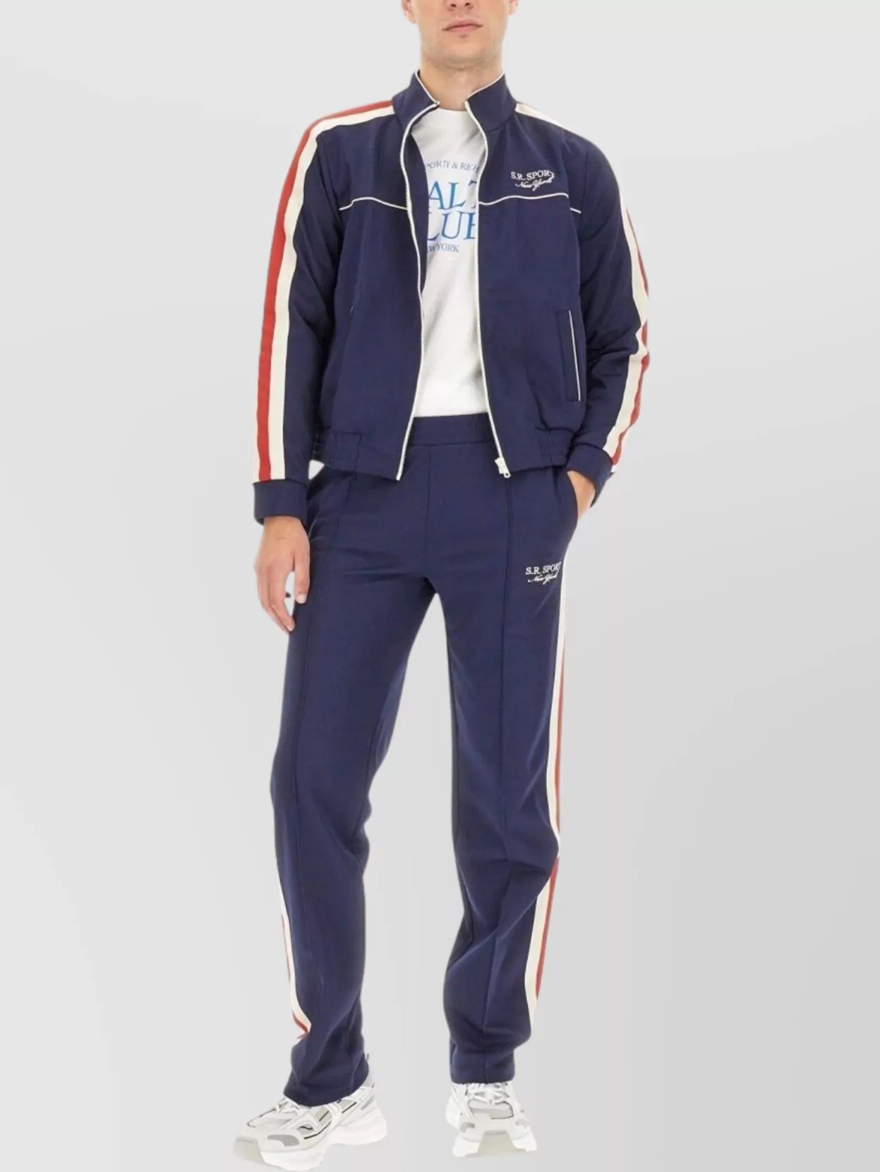Sporty And Rich Brandie Embroidered Cotton-velour Track Pants