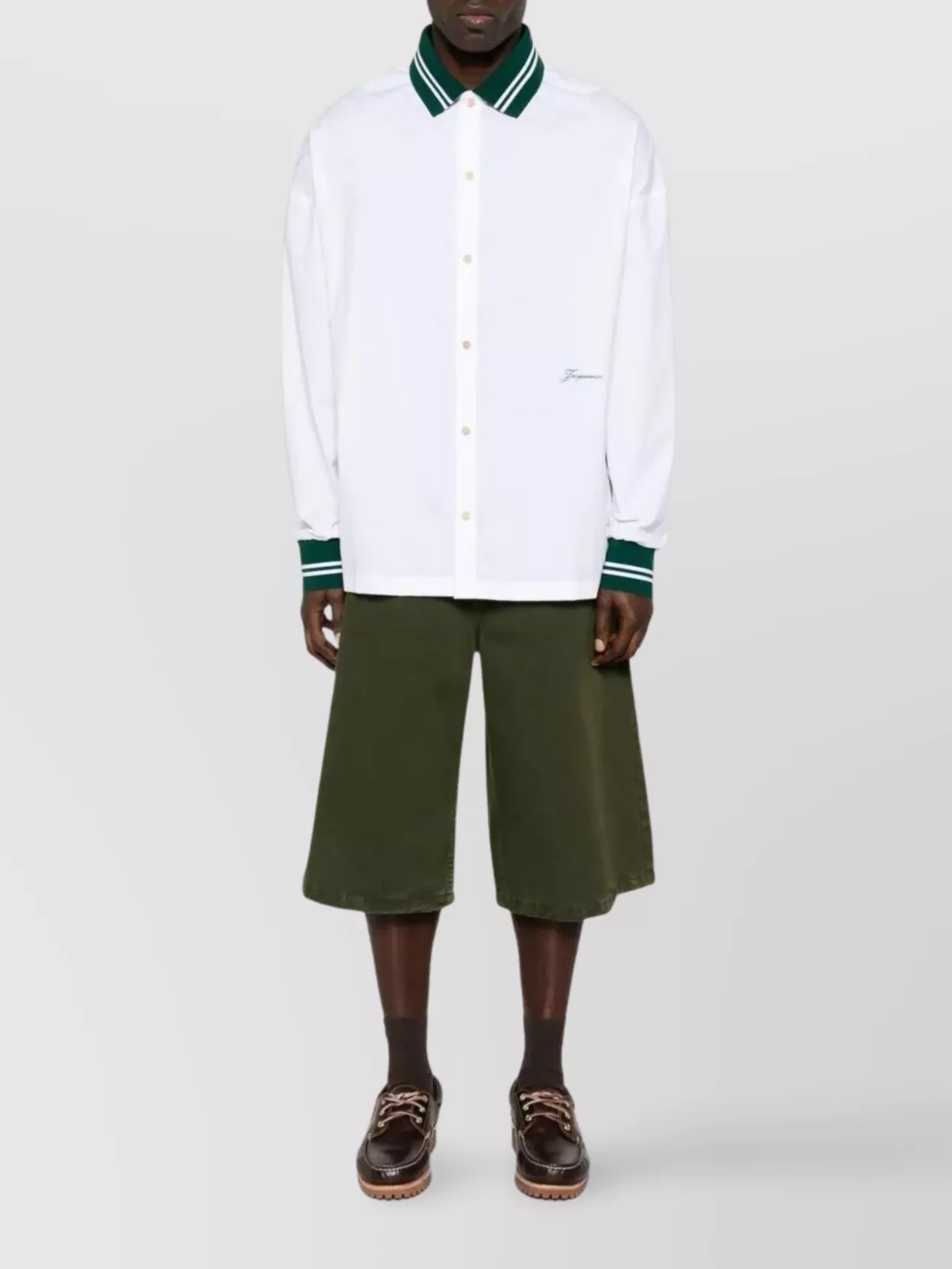 Jacquemus Contrast Collar Long Sleeve Shirt